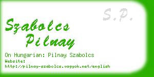 szabolcs pilnay business card